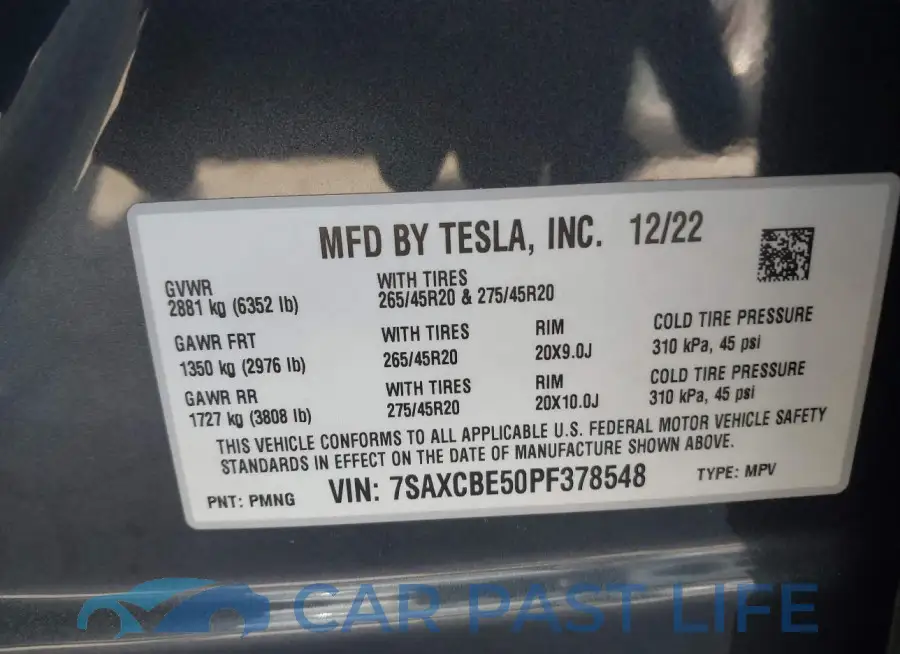 7SAXCBE50PF378548# 9