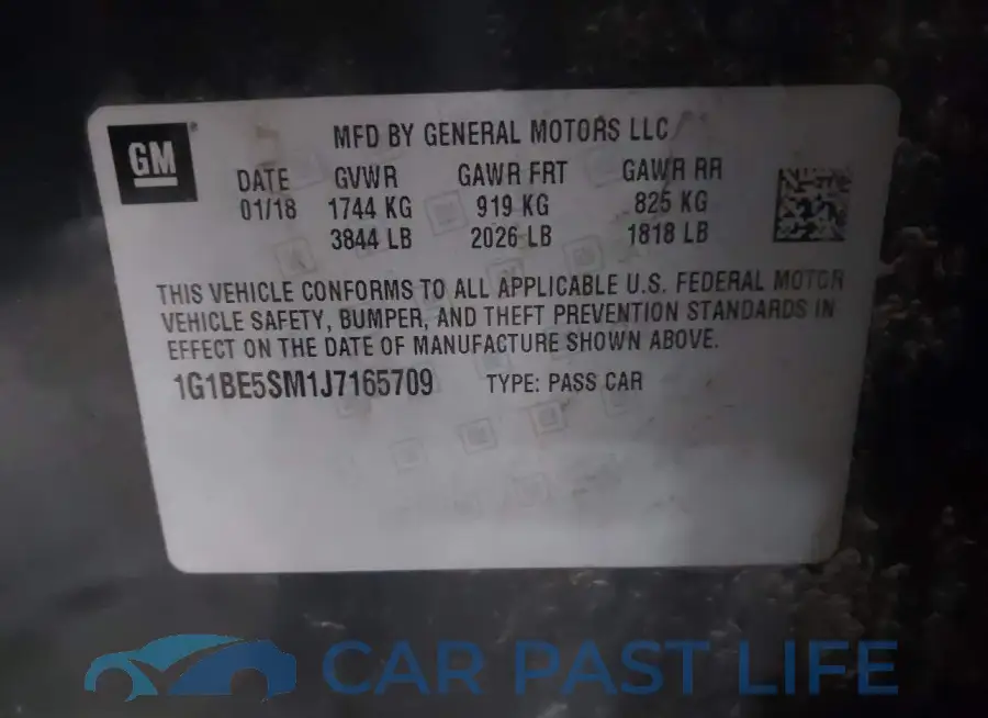 1G1BE5SM1J7165709# 9