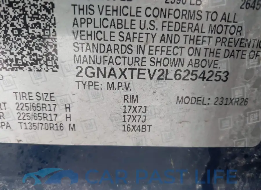 2GNAXTEV2L6254253# 9