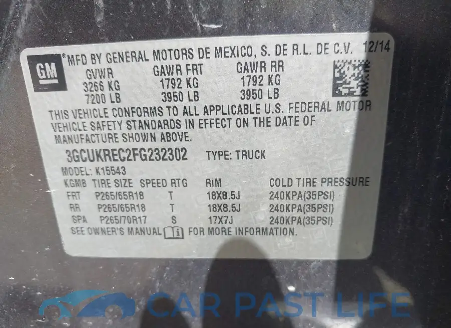 3GCUKREC2FG232302# 9