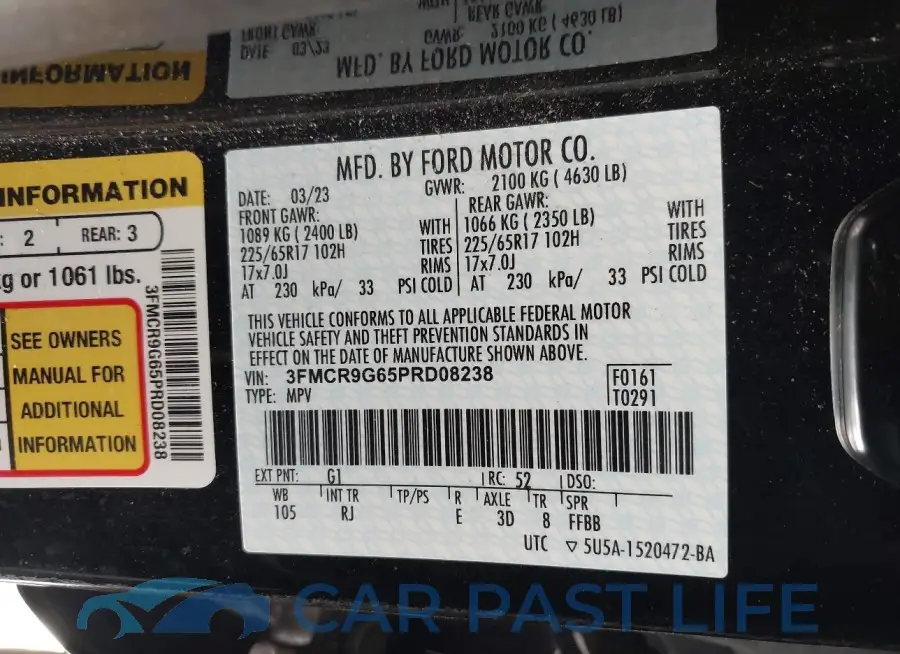 3FMCR9G65PRD08238# 9