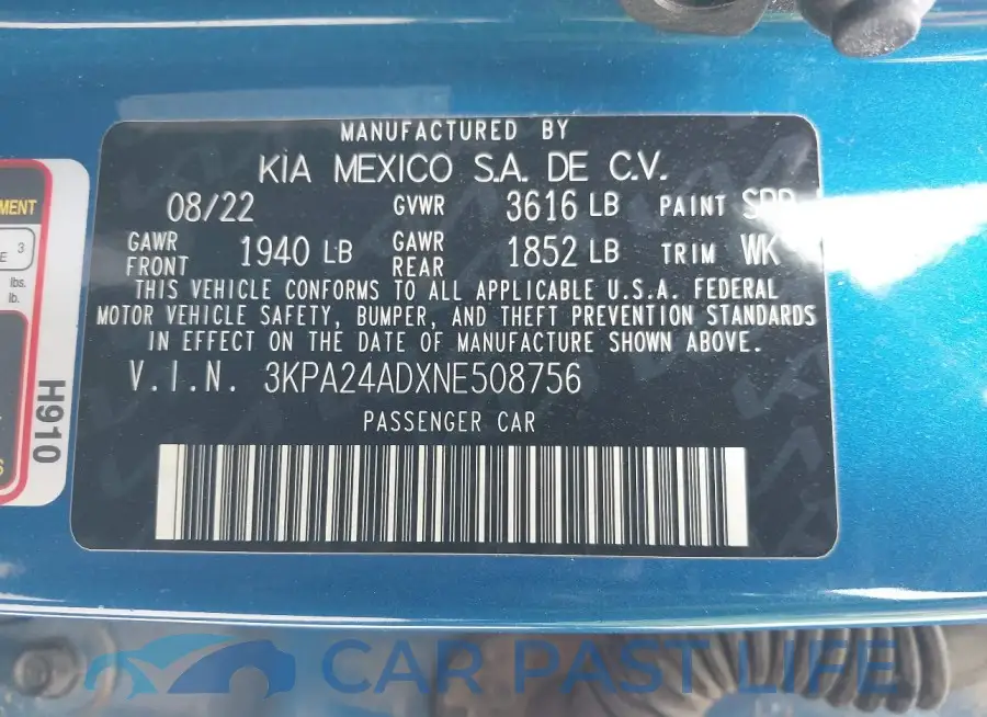 3KPA24ADXNE508756# 9