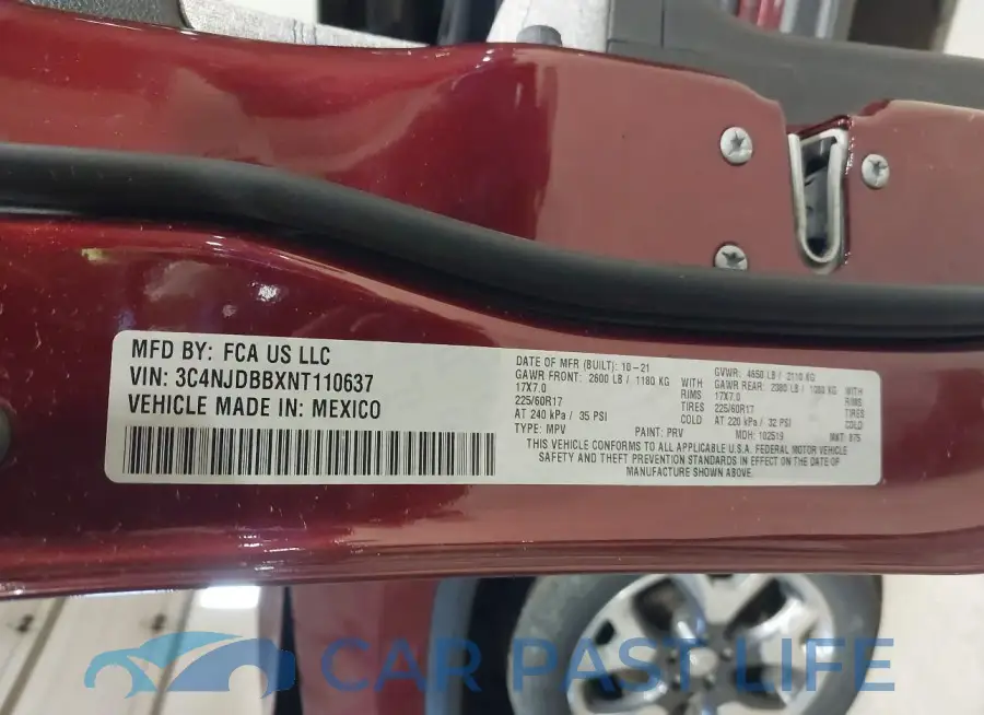 3C4NJDBBXNT110637# 9