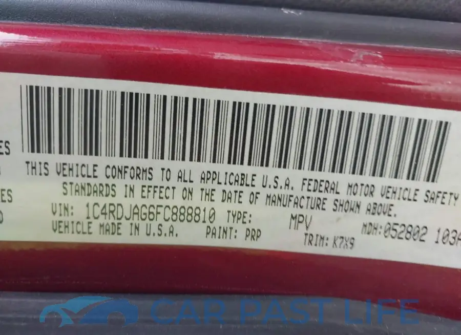 1C4RDJAG6FC888810# 9