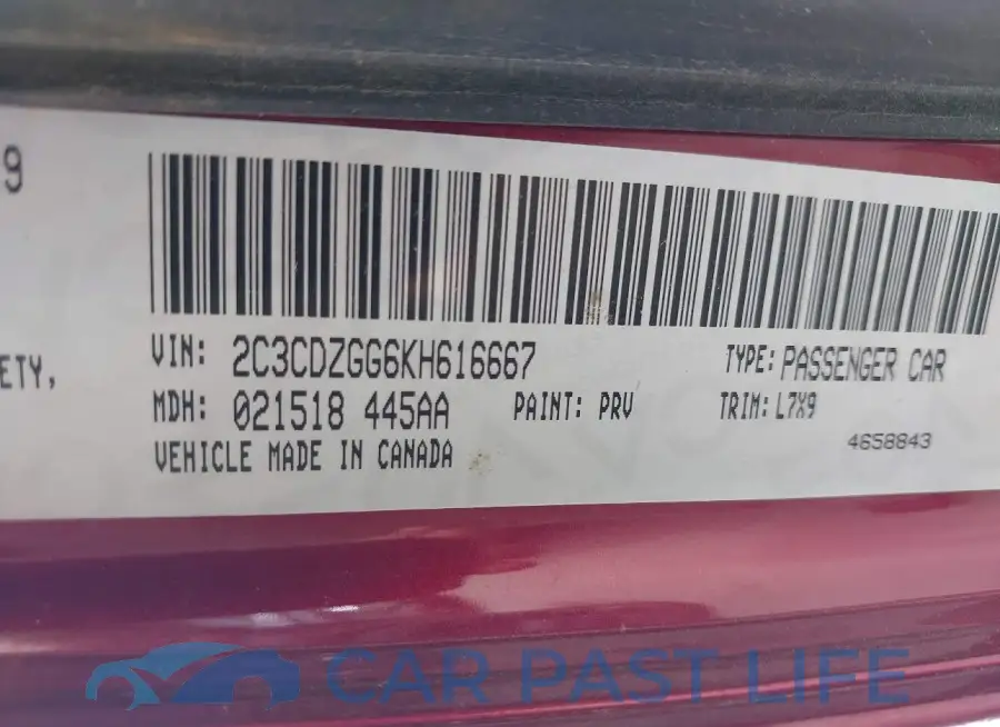 2C3CDZGG6KH616667# 9