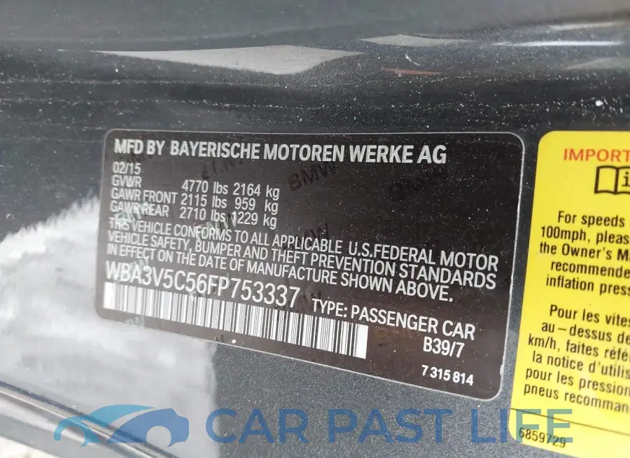 WBA3V5C56FP753337# 9