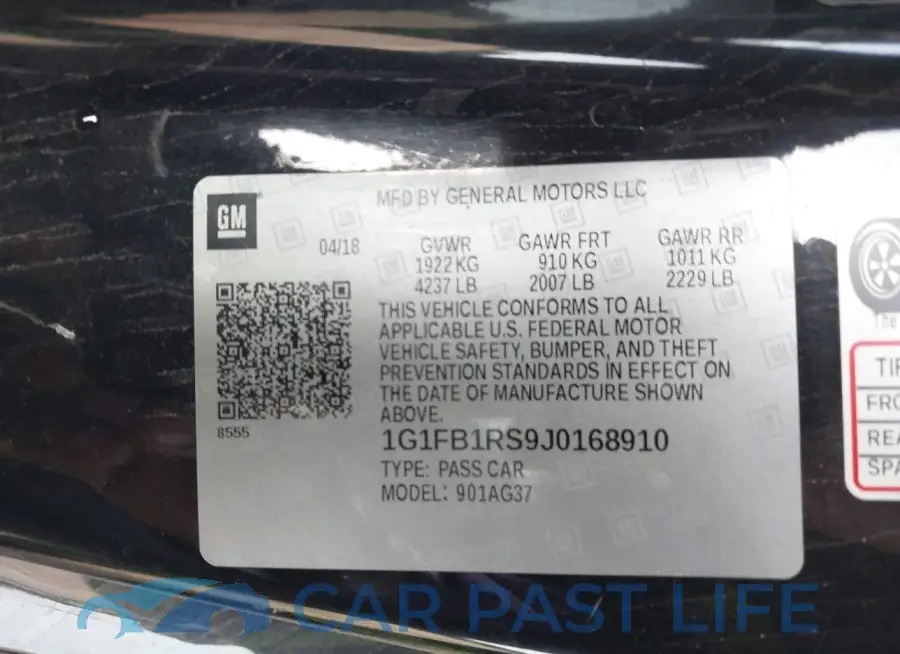 1G1FB1RS9J0168910# 9