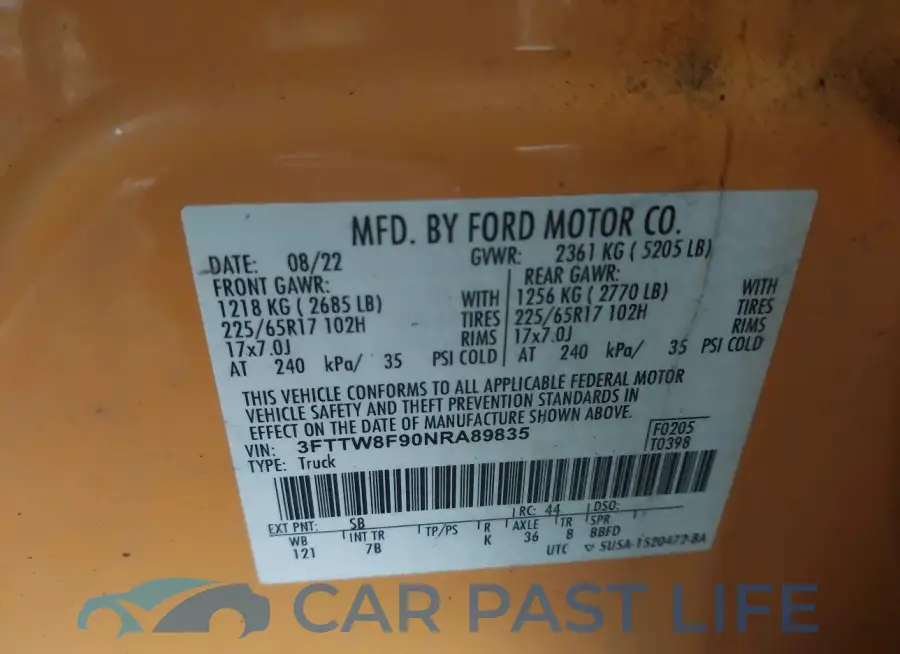 3FTTW8F90NRA89835# 9