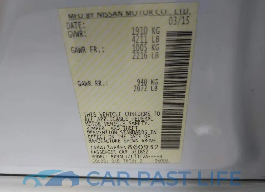 1N4AL3AP4FN860932# 9