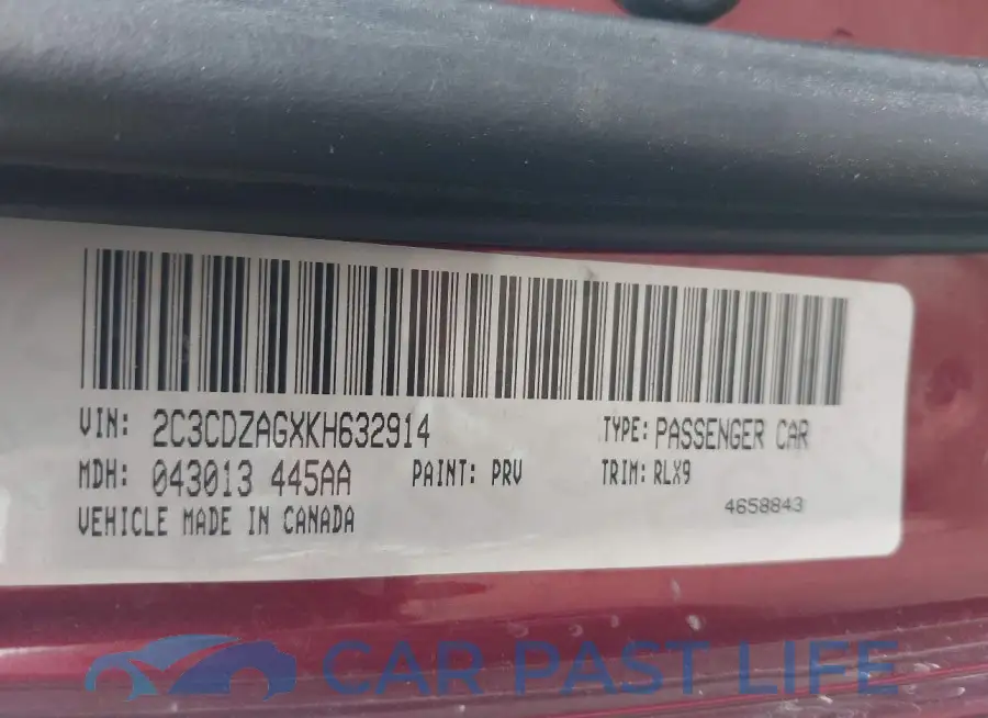 2C3CDZAGXKH632914# 9
