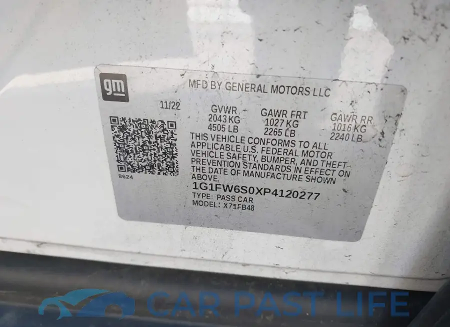 1G1FW6S0XP4120277# 9