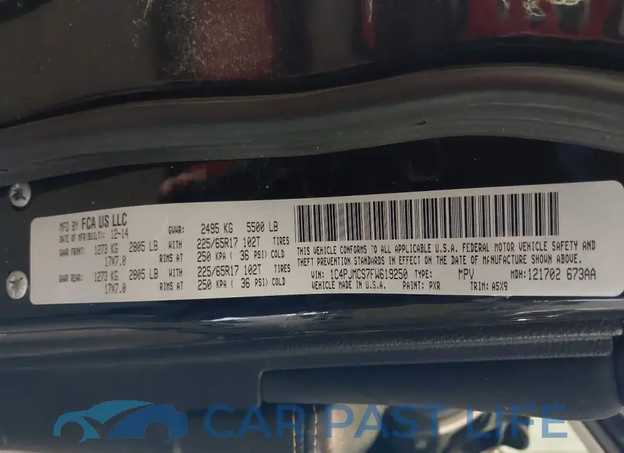 1C4PJMCS7FW619250# 9