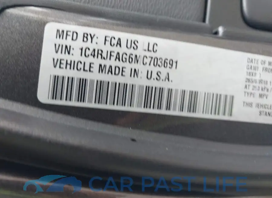 1C4RJFAG6MC703691# 9
