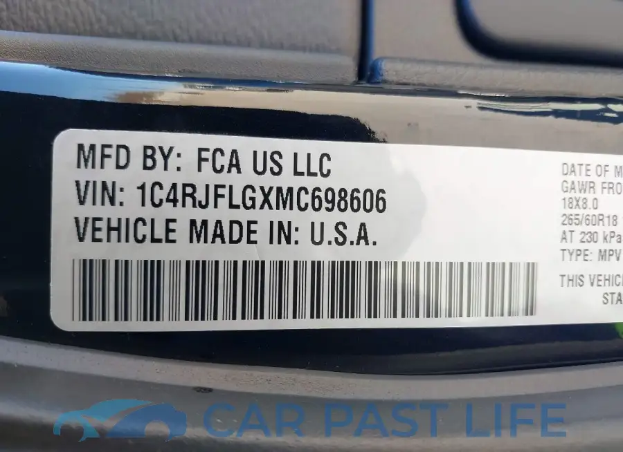 1C4RJFLGXMC698606# 9