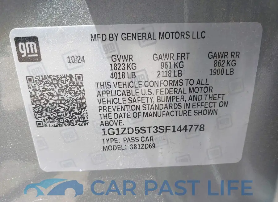 1G1ZD5ST3SF144778# 9