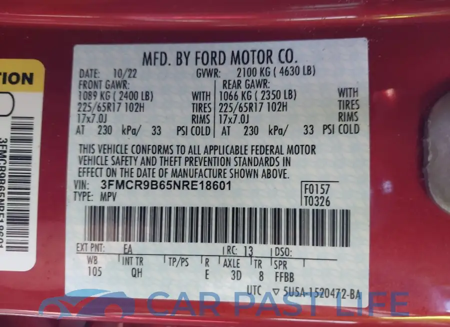 3FMCR9B65NRE18601# 9