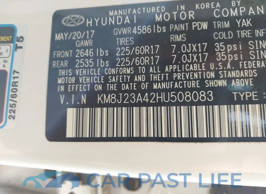 KM8J23A42HU508083# 9
