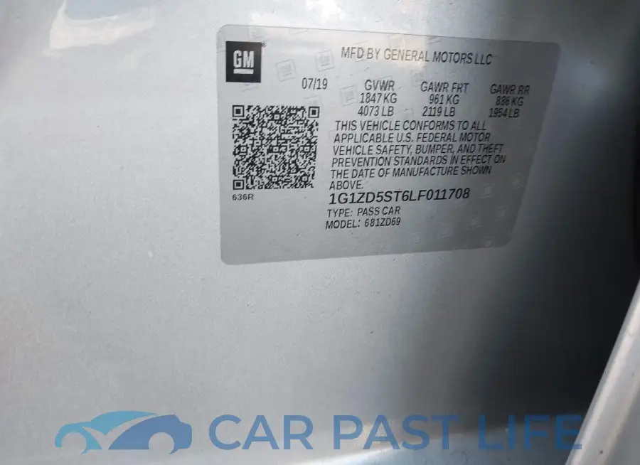 1G1ZD5ST6LF011708# 9