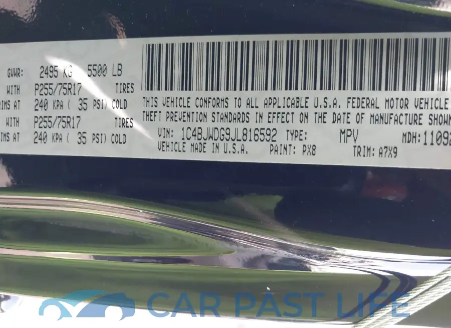 1C4BJWDG9JL816592# 9
