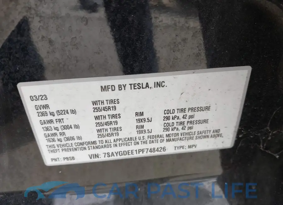 7SAYGDEE1PF748426# 9