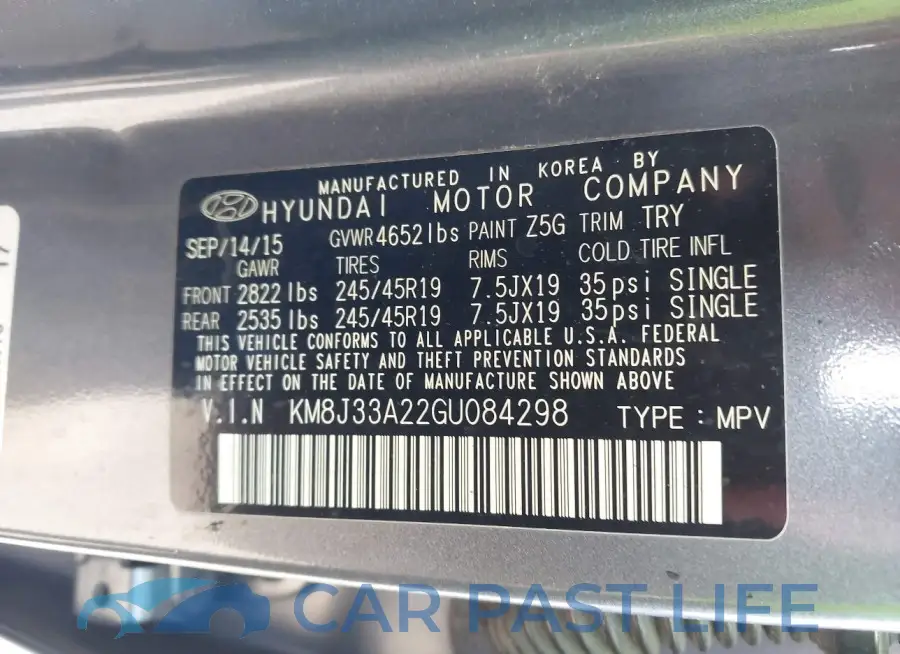 KM8J33A22GU084298# 9