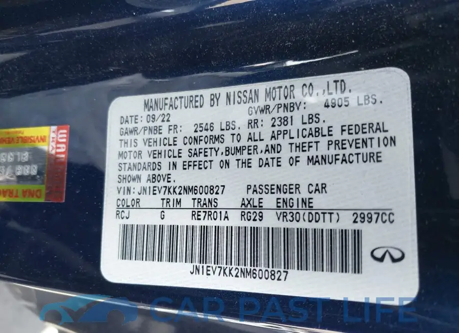JN1EV7KK2NM600827# 9