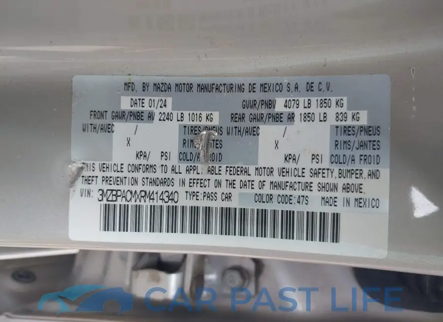 3MZBPACMXRM414340# 9
