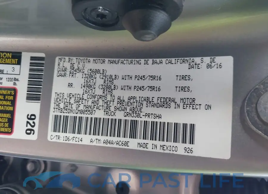 3TMBZ5DN1GM005507# 9