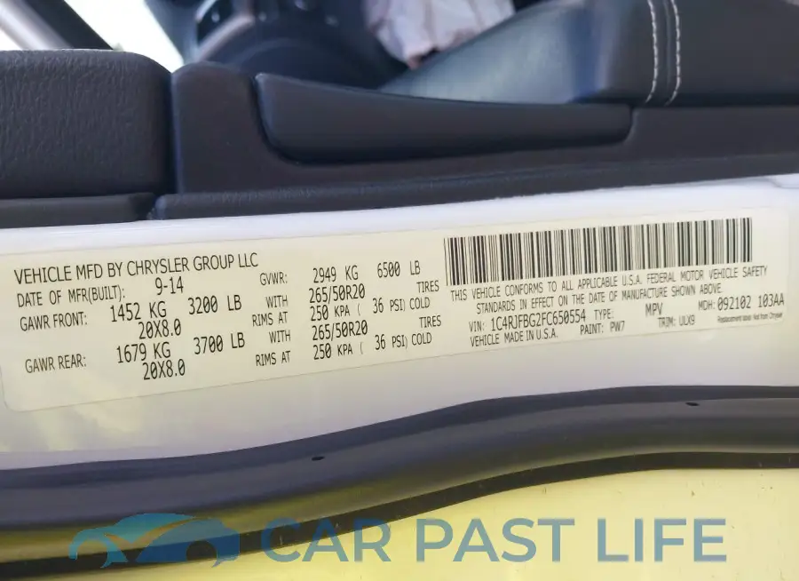 1C4RJFBG2FC650554# 9