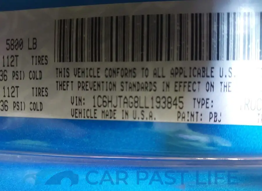 1C6HJTAG8LL193845# 9