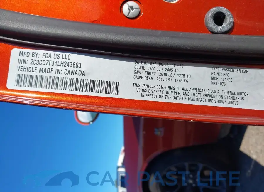 2C3CDZFJ1LH243603# 9