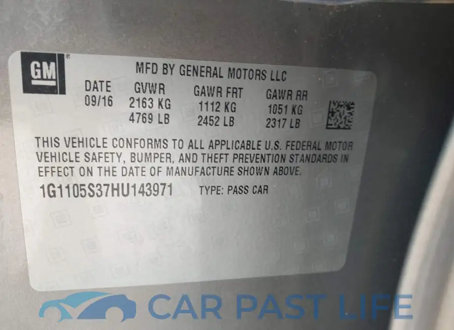 1G1105S37HU143971# 9