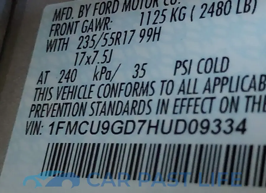 1FMCU9GD7HUD09334# 9