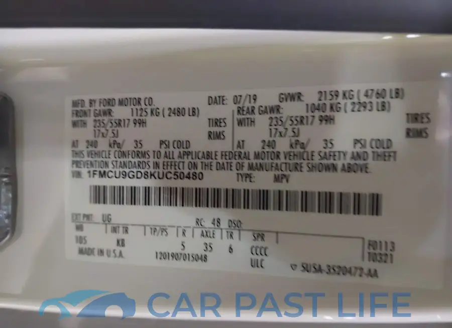 1FMCU9GD8KUC50480# 9