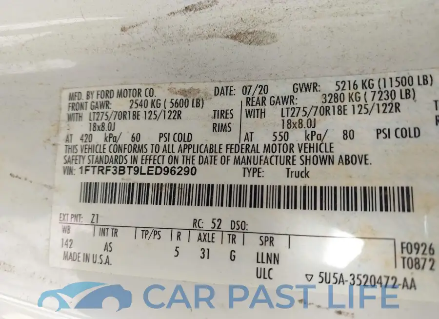 1FTRF3BT9LED96290# 9