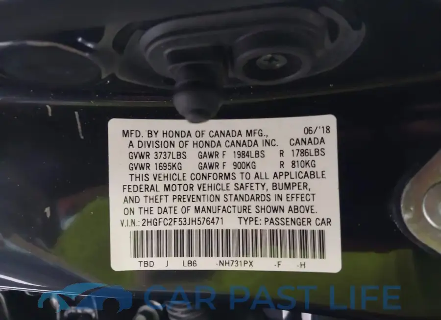 2HGFC2F53JH576471# 9