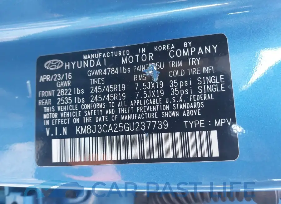 KM8J3CA25GU237739# 9