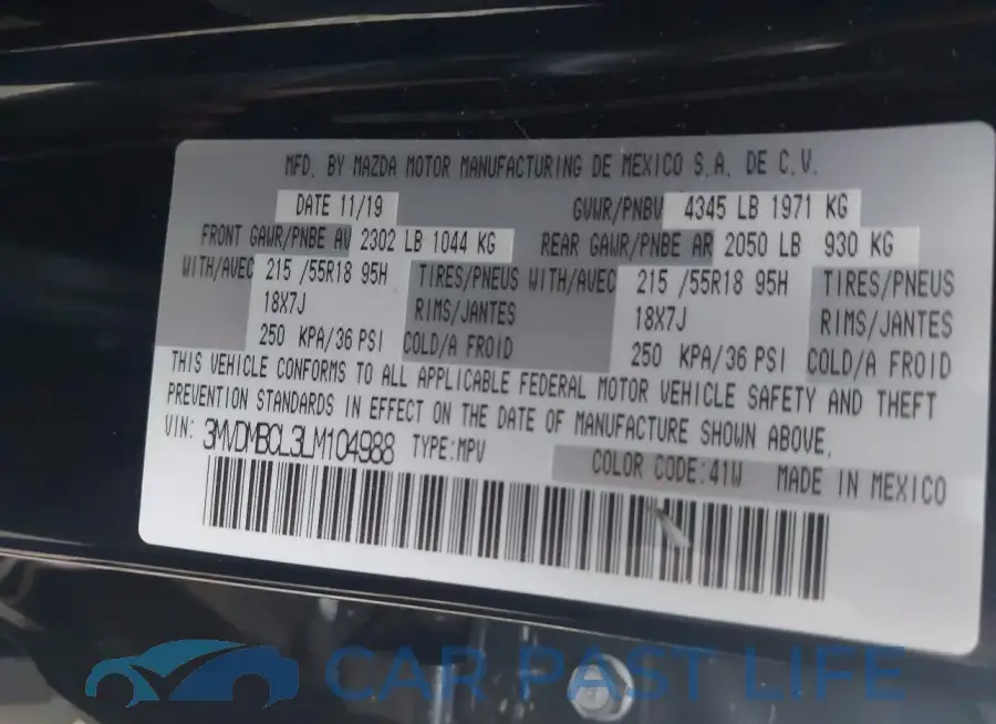 3MVDMBCL3LM104988# 9