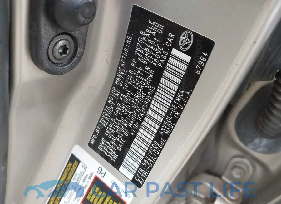 4T1BF1FK3FU995005# 9
