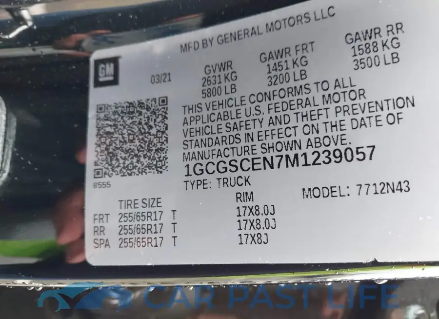1GCGSCEN7M1239057# 9