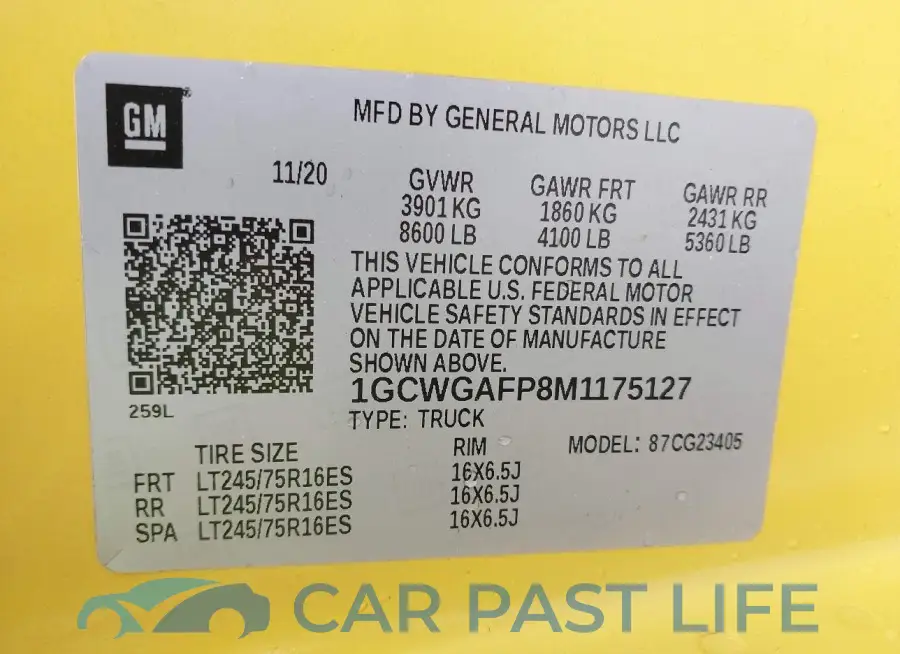 1GCWGAFP8M1175127# 9