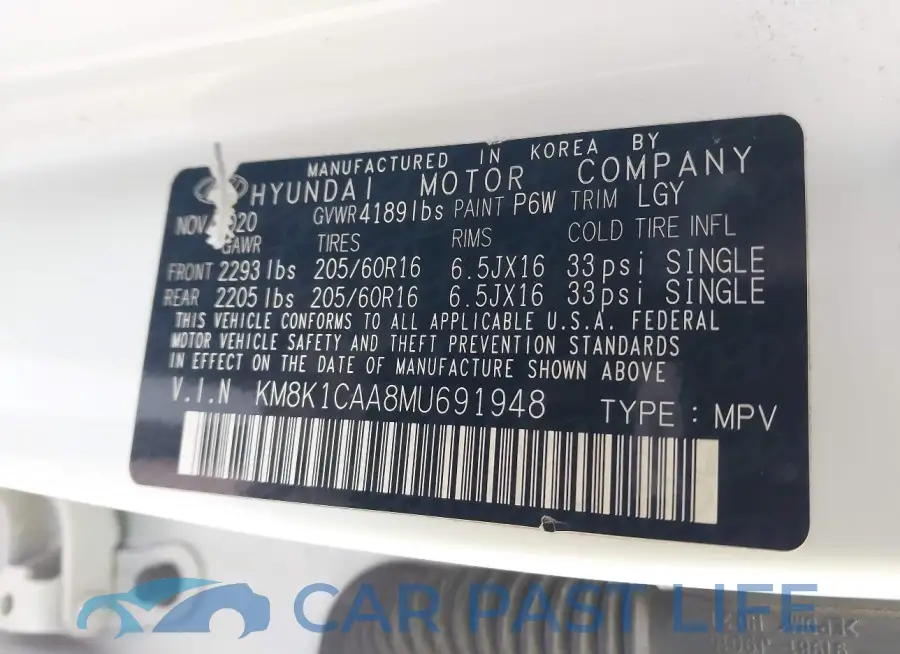 KM8K1CAA8MU691948# 9