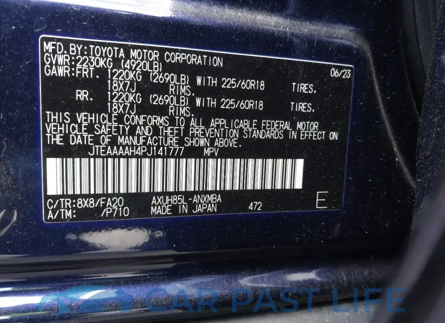 JTEAAAAH4PJ141777# 9