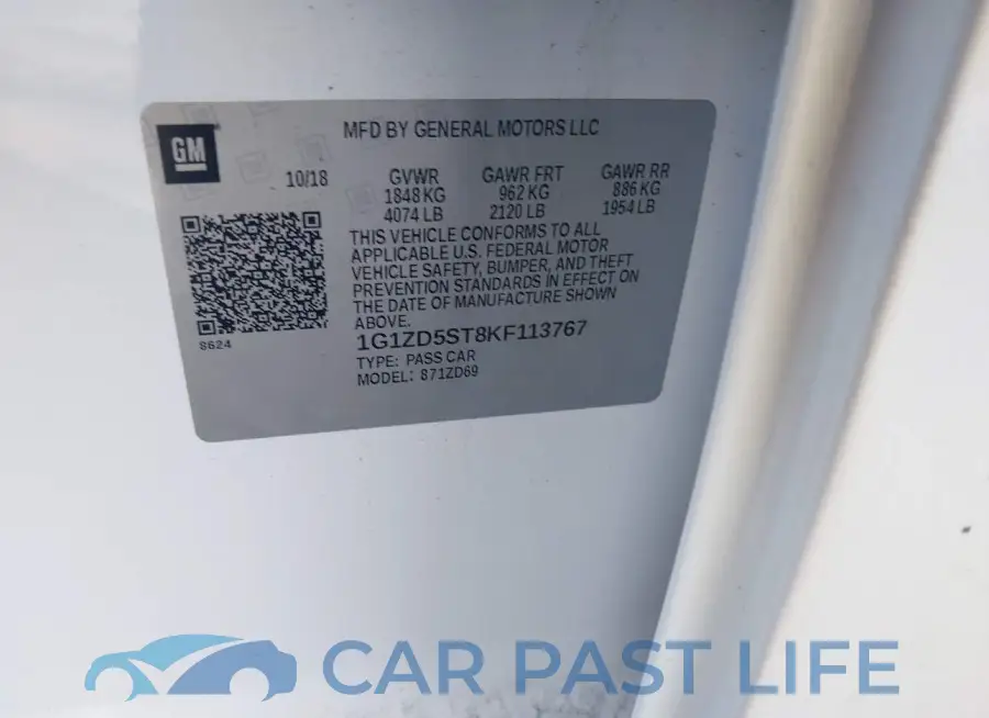 1G1ZD5ST8KF113767# 9
