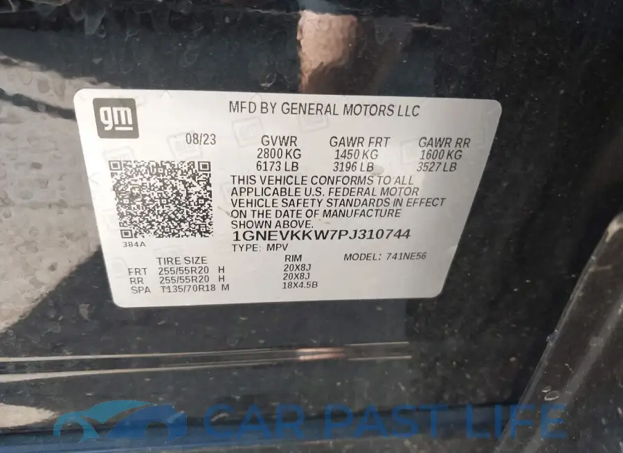 1GNEVKKW7PJ310744# 9
