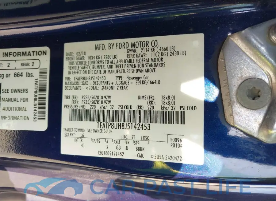 1FATP8UH8J5142453# 9