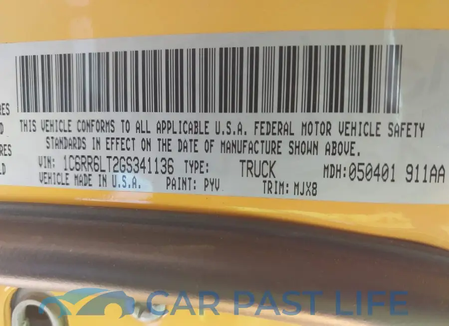 1C6RR6LT2GS341136# 9