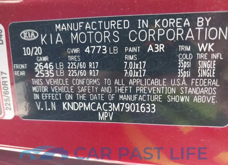 KNDPMCAC3M7901633# 9