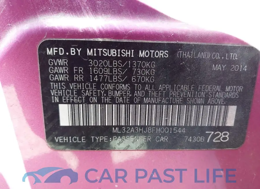 ML32A3HJ8FH001544# 9