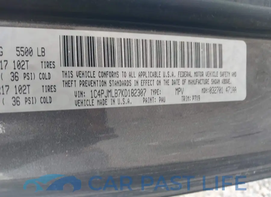 1C4PJMLB7KD182307# 9